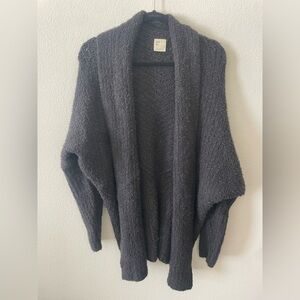 Anthropologie Charcoal Knit Poncho